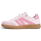 LUCKY STEP Women Classic Retro Gum Sole Fashion Sneakers Casual Tennis Skate Shoe Genuine Leather Walking Footwear Anti Slip Trainers