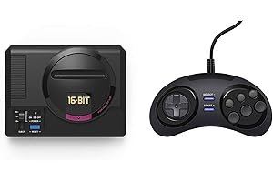 Sonicon Preloaded Genesis Mini Retro Console Compatible w/ Genesis, Master System, Sega1000, Sega CD, Sega 32X, NES, SNES Emulator, Full Library of Genesis, NES & SNES Games (Genesis, 12000+ Games)