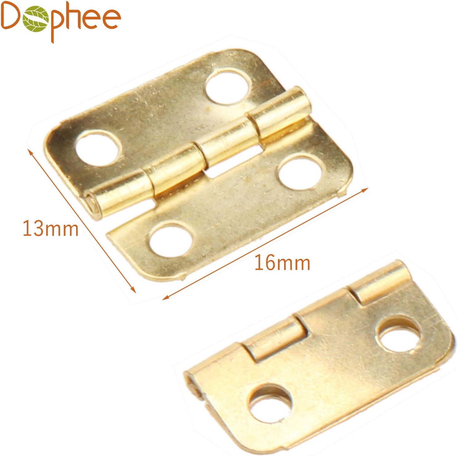 Dophee 10PCS Gold Mini Hinges - Image 3