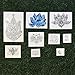 Tattify Assorted Lotus Flower Temporary Tattoos - Body, Mind and Spirit (Complete Set of 18 Tattoos - 2 of each Set) - Individual Styles Available - Fashionable Temporary Tattoos