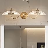 JSDKIUT Vintage Vanity Light,31 in 4 Light Vanity Lights Dimmable Vanity Fixture, Brass Bathroom Fixture, Bathroom Lights fix