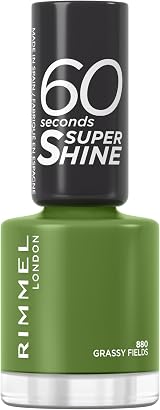 Rimmel 60 Seconds Super Shine Nail Polish 880 Grassy Fields 8ml Quick-Dry
