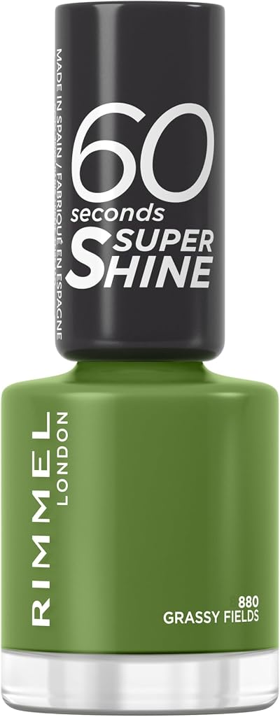 Rimmel 60 Seconds Super Shine Nail Polish 880 Grassy Fields 8ml Quick-Dry