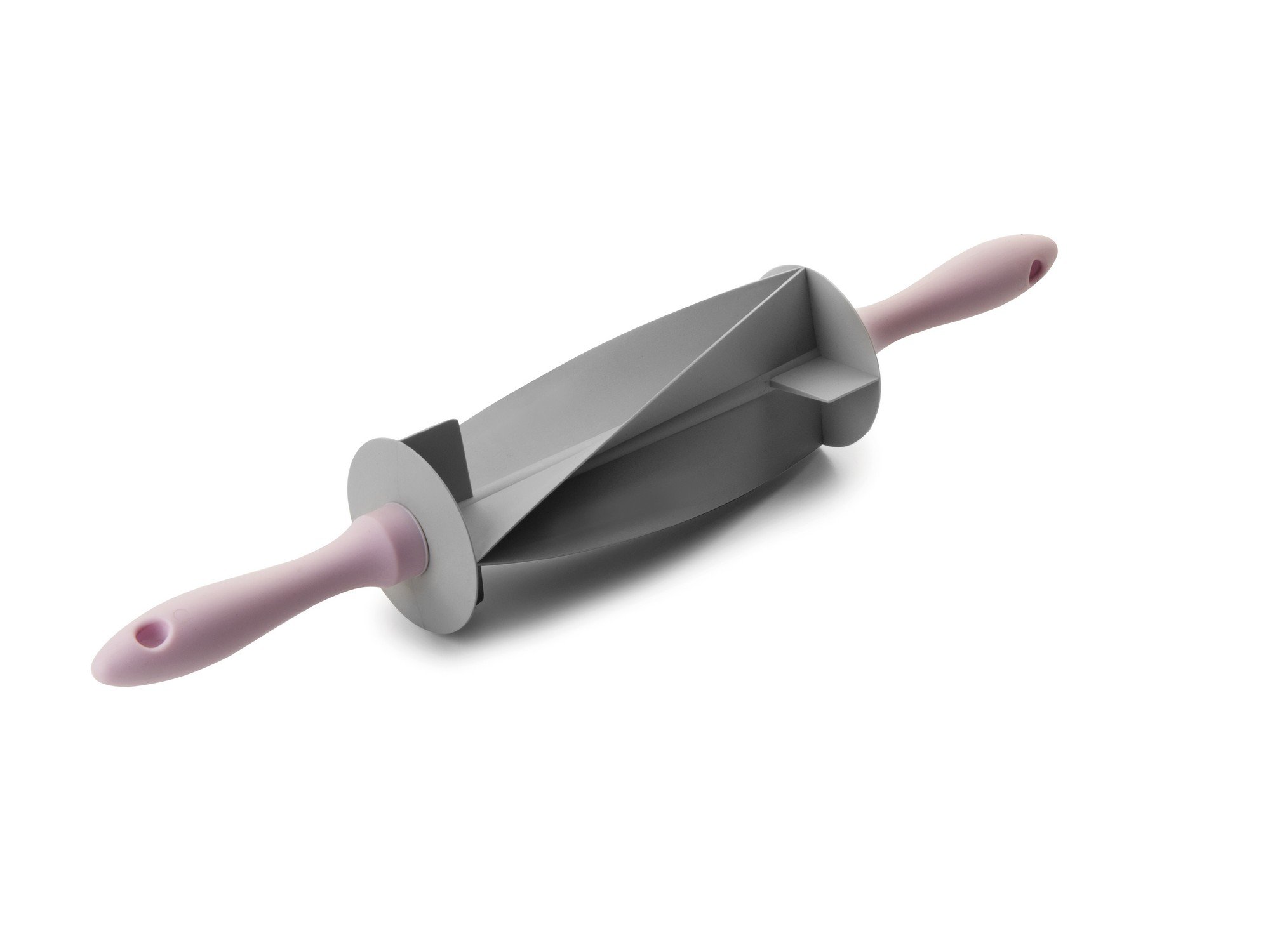 Ibili Plastic Croissant Roll Cutter, Grey/Pink, 18 x 10 cm