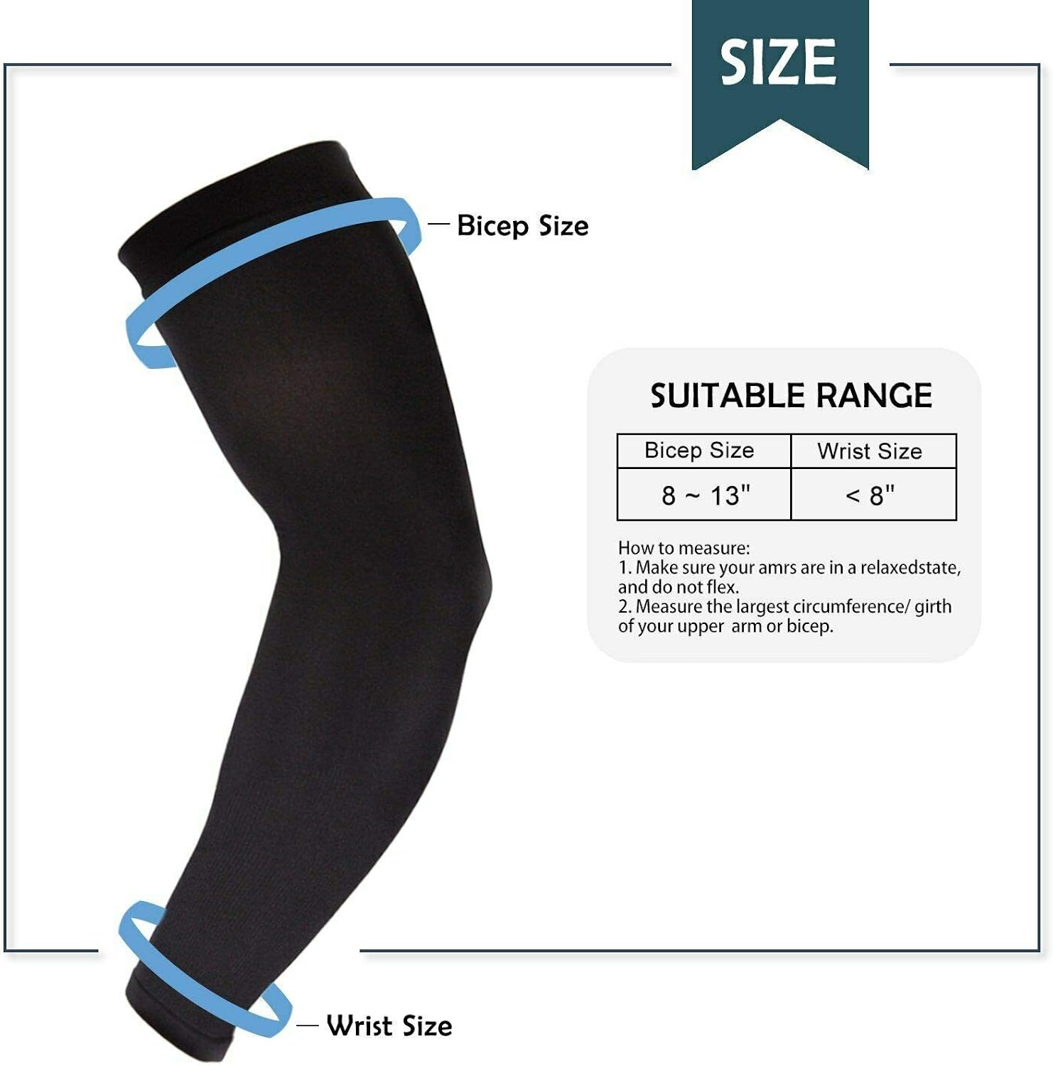 Atneato UV Protection Cooling Arm Sleeves - Arm Warmers Sun Protective Tattoo Sleeves : Clothing