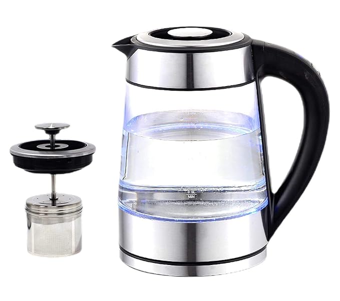 Upscale Digital Electric Glass Kettle Adjustable Temperature, Keep Warm Function, 1.7 Litre