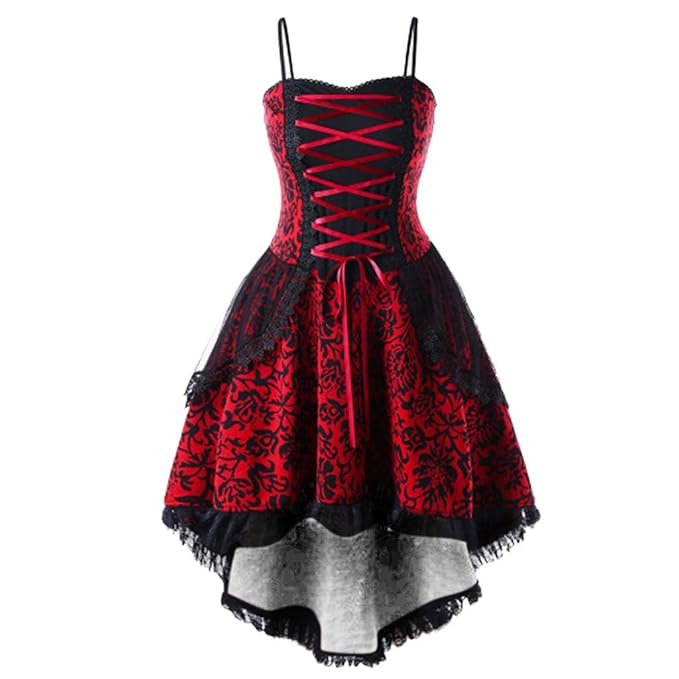 Solike Spitze Korsett Kleid Punk Damen Korsagen und Bustier Burlesque Club tragen Gothic Korsett Kleid Minikleider Petticoat 