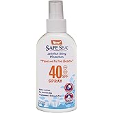 Safe Sea Jellyfish Sting-Blocking Sunscreen, SPF 40+ Spray 4 Fl oz, Waterproof, Biodegradable, Coral Reef-Safe – Body and Face Sunscreen, Anti-Jellyfish and Sea-Lice sting protection.