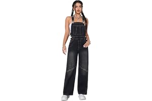 Tozamil Overalls for Women Loose Fit Denim Overalls Adjustable Strap Jean Jumpsuit Casualwork Outfits Bib Romper