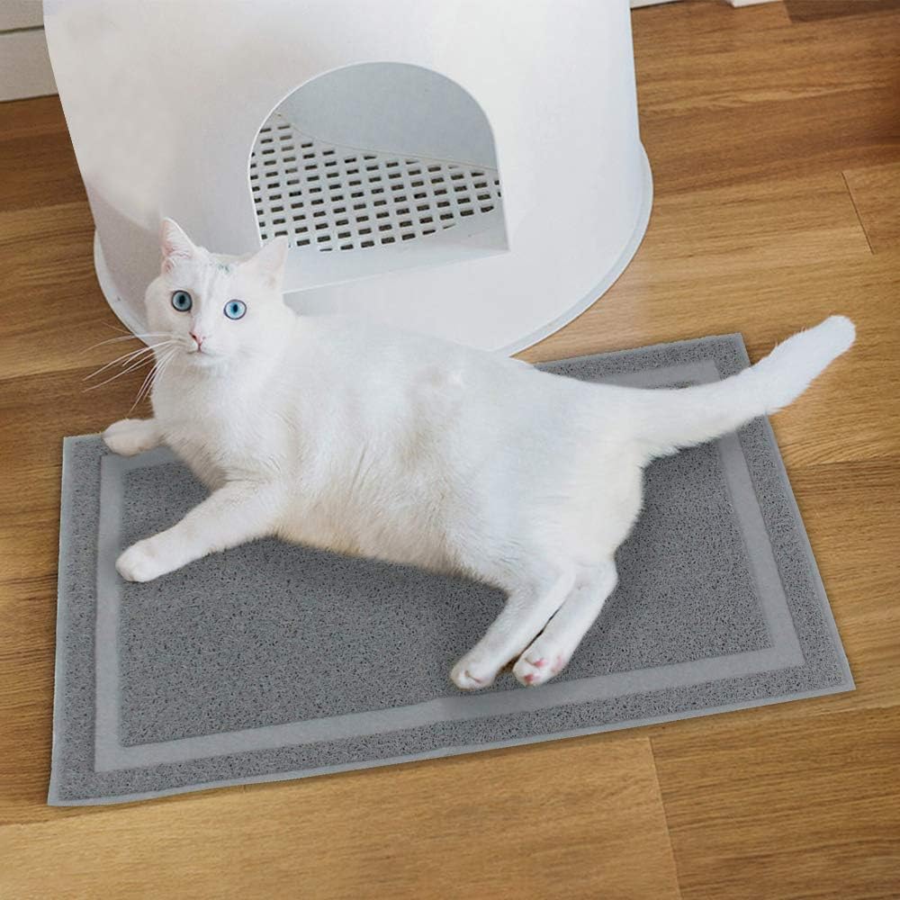 Tapis De Litière Pour Chat,Etanche Double Couche Nid D'abeille Tapis,Empêche La Litière S