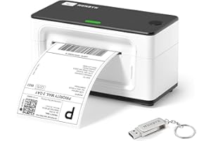 MUNBYN Shipping Label Printer, 4x6 Label Printer for Shipping Packages, USB Thermal Printer for Shipping Labels Home Small Bu