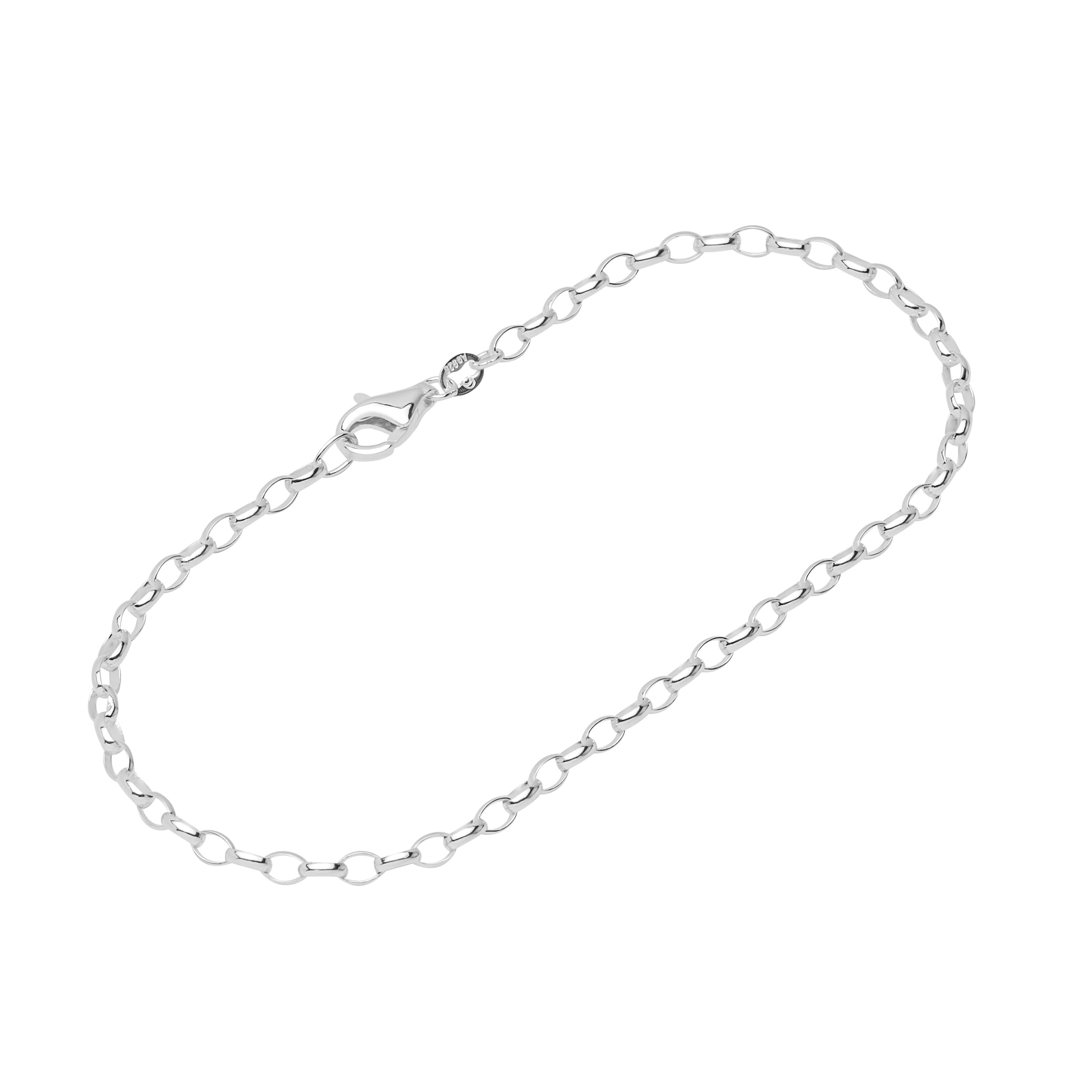 NKlaus designer bracelet 925 sterling silver 18cm oval ladies bracelet chain 12672