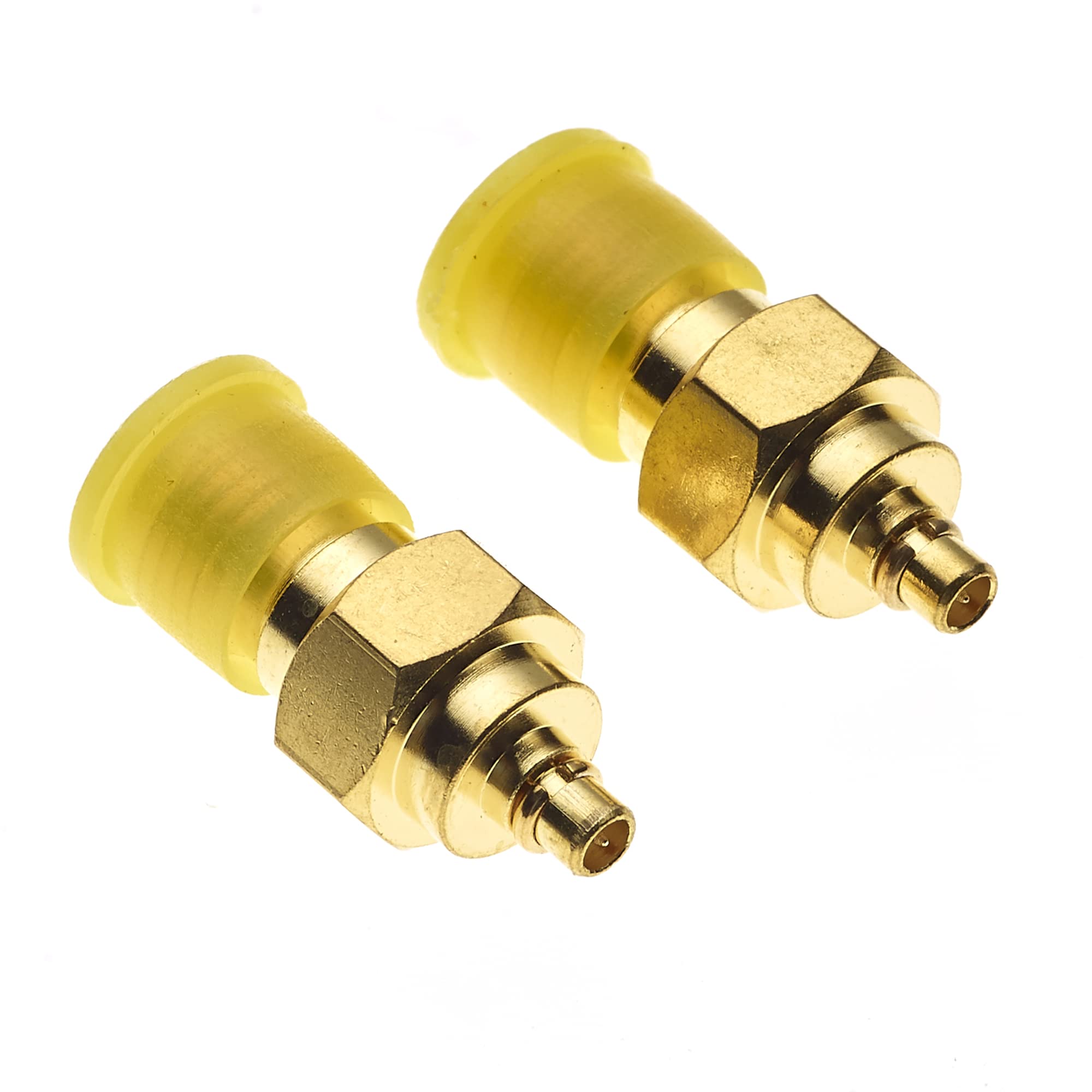Keple MMCX Plug To SMA Socket Adaptor, Pack Of 2-50 Ohm SMA Adapter With Gold Plated Body For Antenna, CCTV And RF Communications, Male To Female Straight Adapters