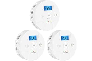 ARIKON 3 Pack Combination Smoke and Carbon Monoxide Detector Battery Operated, Portable Smoke and Co Alarm for Home Bedroom Travel 3 Pack