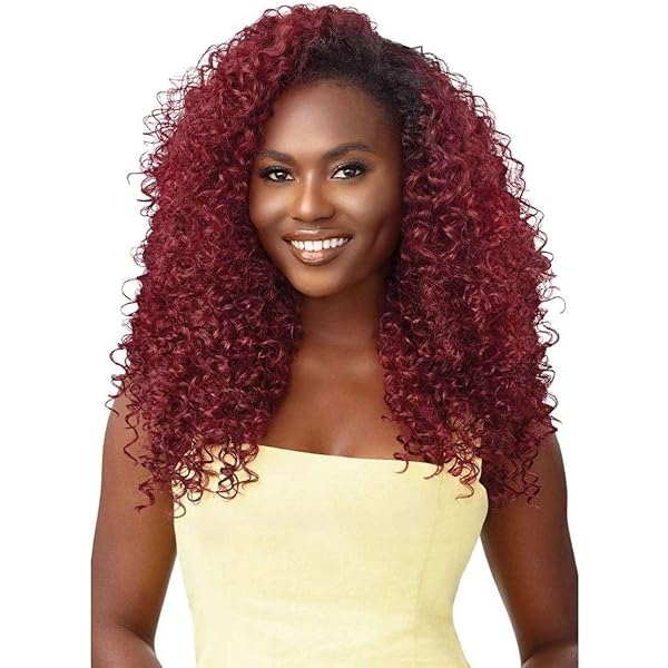 Mezza Parrucca Di Capelli Sintetici Ricci Ricci Domenicani Di Outre Quick Weave