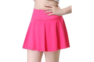 QooNoo Girls Skirts Pleated Tennis Skirt Athletic Running Skorts for Kids High Waisted Golf Skorts with Pockets Casual