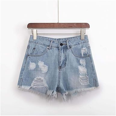 Women Summer Sexy Shorts Euro Style High Waist Denim Shorts Jeans Mini Short Street Wear Korean Fashion Plus Size Women Clothe Blue 31 Amazon Co Uk Clothing