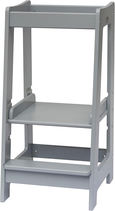Stepup Baby Toddler Tower Adjustable Step Grey Montessori Stand Kid Stool