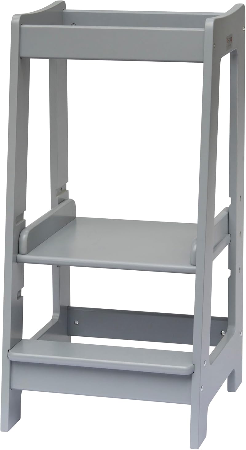 Stepup Baby Toddler Tower Adjustable Step Grey Montessori Stand Kid Stool