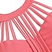 Rela Bota Women's Bodycon Sleeveless Hatler Zipper Sexy Party Midi Dress Clubwear Large Pink
