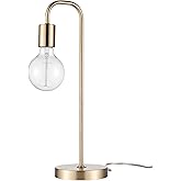 Globe Electric 67433 Holden 18" Table Lamp, Matte Brass, Modern, Night Stand, Bedroom Décor, Living Room, Bedside Light