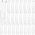 Oudain Metal Grid Wall Hangers Grid Wall Display Notch Hooks Accessories for Photo Frame Painting Arts Center(White,25 Pcs)