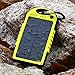 Solar Charger,Dizaul 5000mAh Portable Solar Power Bank Waterproof/Shockproof/Dustproof Dual USB Battery Bank for cell phone,iPhone,Samsung,Android phones,Windows phones,GoPro Camera,GPS and More