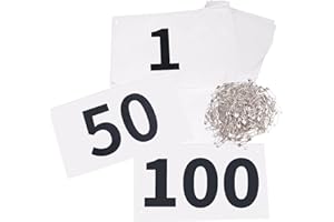 TRIWONDER Tyvek Race Bibs Running Numbers with Safety Pins, Large Numbers 1-500 for Marathon Runners Events Sports Games
