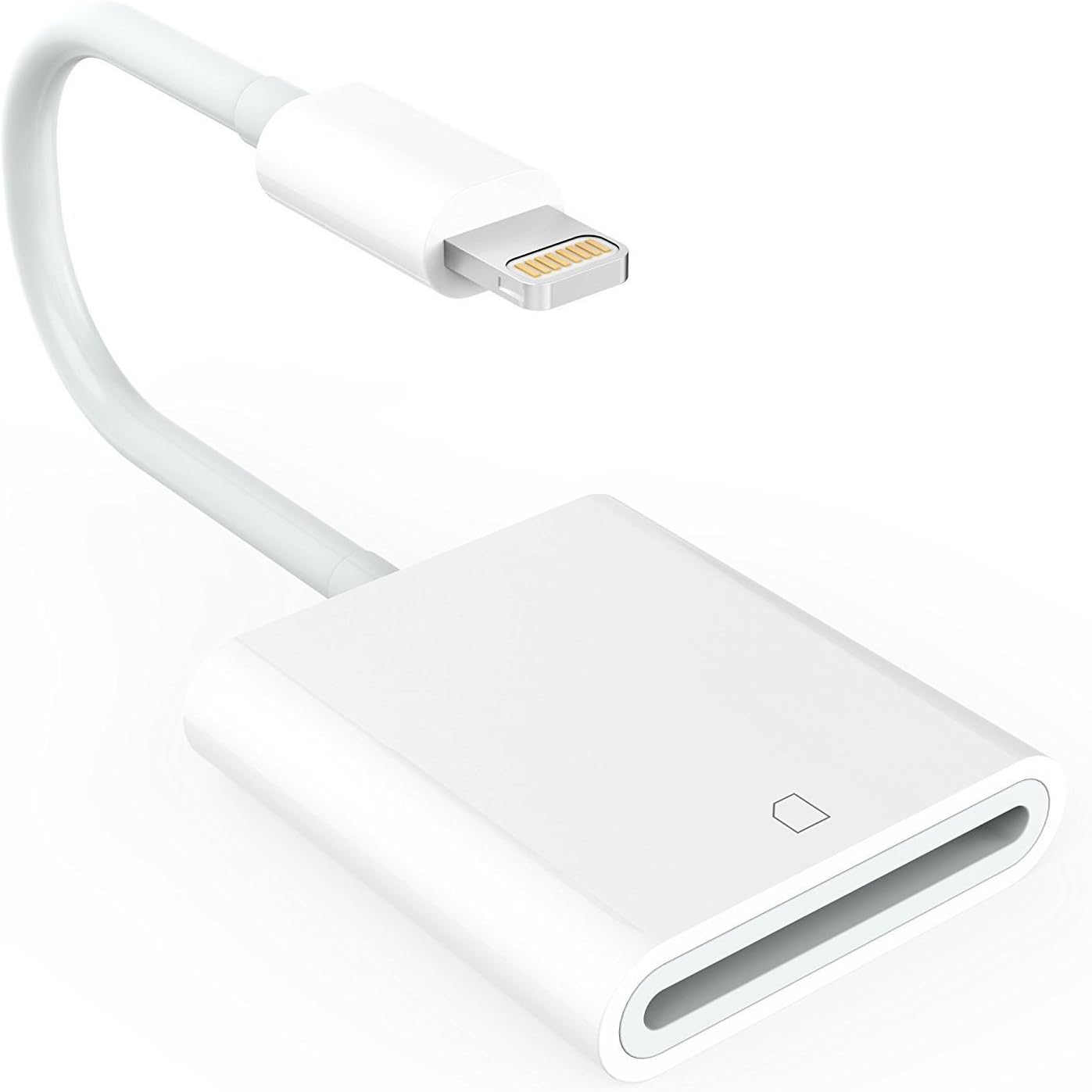 Lightning to SD Card Camera Reader for iphone, Camera Card Reader Adapter Cable for iPhone5/5s/5c/6/6s/6 Plus/7/7 Plus/iPad Mini/Air, No App Required- IOS 11.Or Before. (Not Support iphne X/8/8Plus)