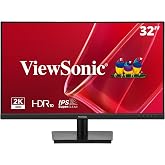 ViewSonic VS3225-2K 32 Inch QHD 1440p IPS Computer Monitor, 75Hz LCD | HDMI, DisplayPort, Variable Refresh Rate, Eye Care, Frameless, Anti Glare, Home Office, Laptop, Mac, PC, HDR10, Speakers, 4ms