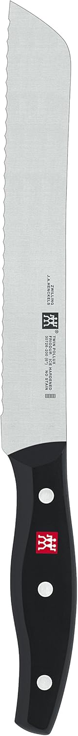ZWILLING Brotmesser, Klingenlänge: 20 cm, Klingenblatt mit Wellenschliff, Rostfreier Spezialstahl/Kunststoff-Griff, Twin Pollux