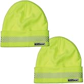 SAFEGEAR Knit Winter Hat 2-pk. - Lime Green/Yellow, Acrylic, High Visibility Soft Knit Hats for Men & Women in Cold Weather - J. J. Keller