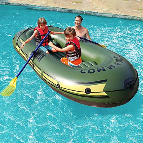Bateau Gonflable, Bateau De Pêche Avec Pagaie Et Pompe À Pied Et Corde De Sécurité Bateau De Plongée À La Dérive En Pvc…