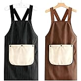 2-Piece Unisex Apron with Removable Towel, Pocket & Cross-Back Straps – Ideal for Kitchen, BBQ & Crafting（under 165 pounds