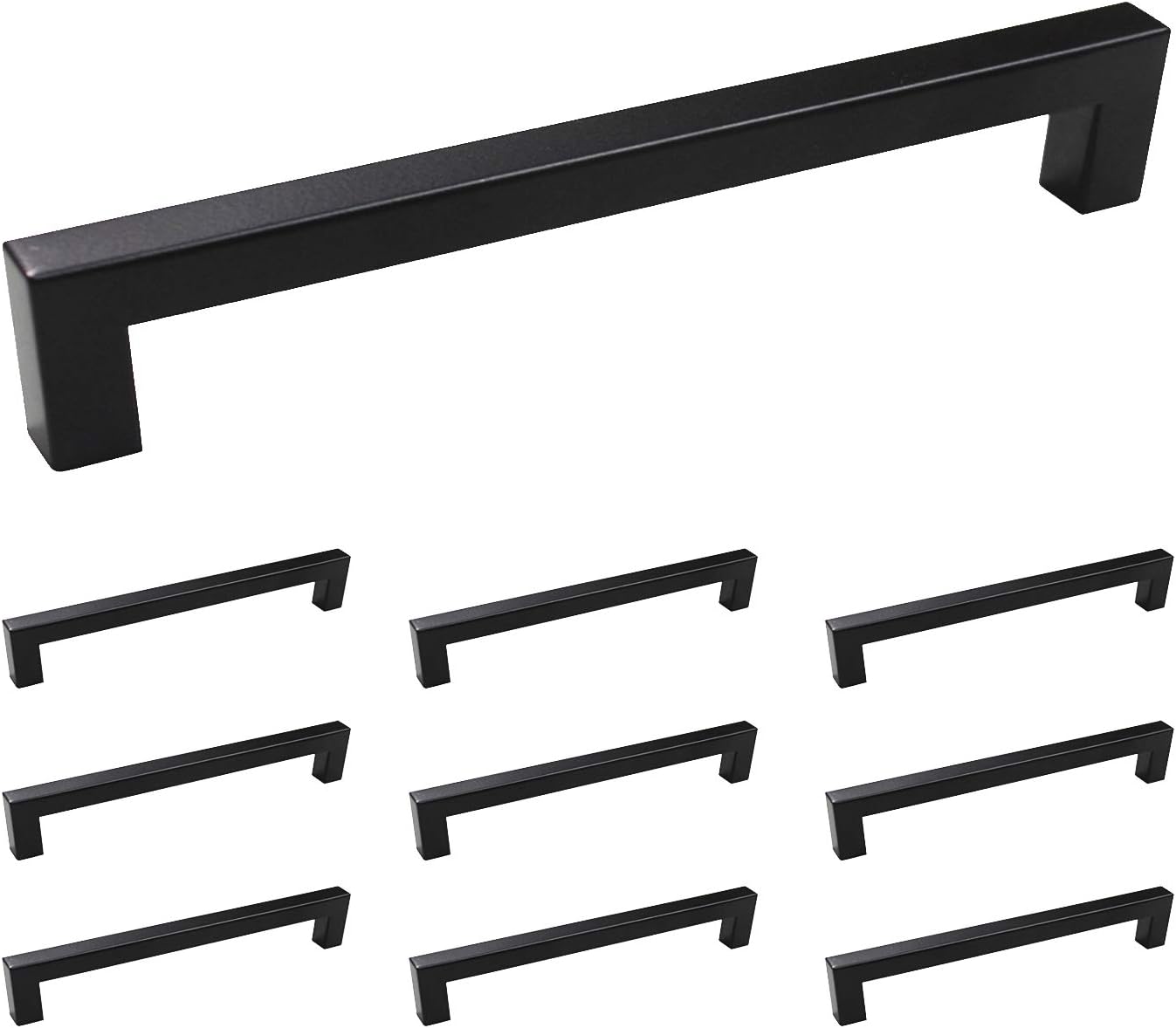 10 Pack Black Stainless Steel Pull Bar Kitchen Euro
