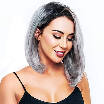 Amazon Com Armmu Bob Straight Hair Lace Front Wig For Women
