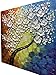 Asdam Art Paintings, White Flower Wall Art Abstract Tree Canvas Painting Home Wall Artwork for Living Room Framed 32x32 Inch