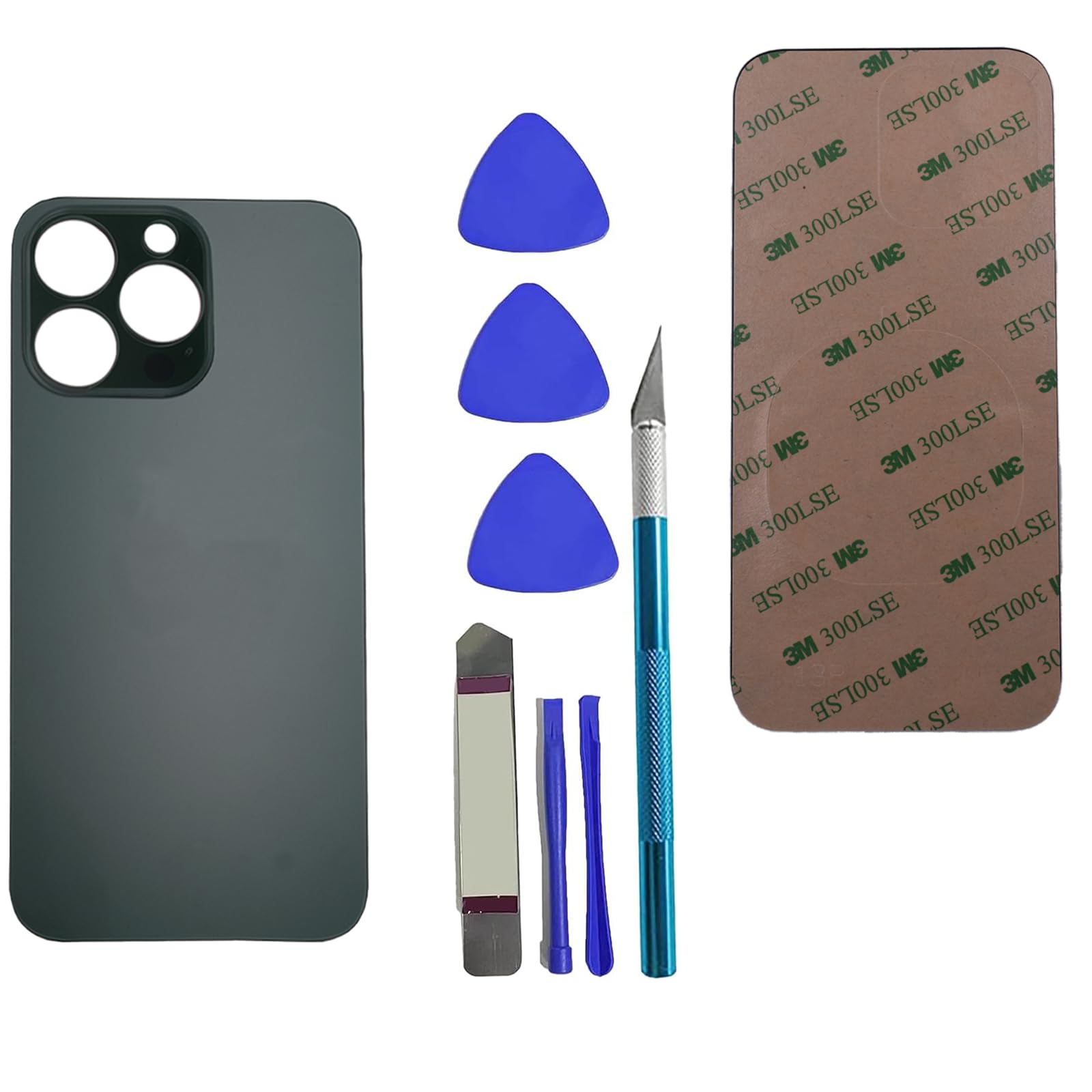 AloveDog 13 Pro Max Back Glass Replacement for iPhone 13 Pro Max Rear Back Glass Replacement with + Reparing Tool Kit (Alpine Green)