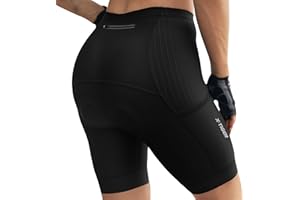 X-TIGER Bike Shorts Women's with Padding Zipper Pockets for Long Distance Mountain Biker Biking Cycling Shorts Female