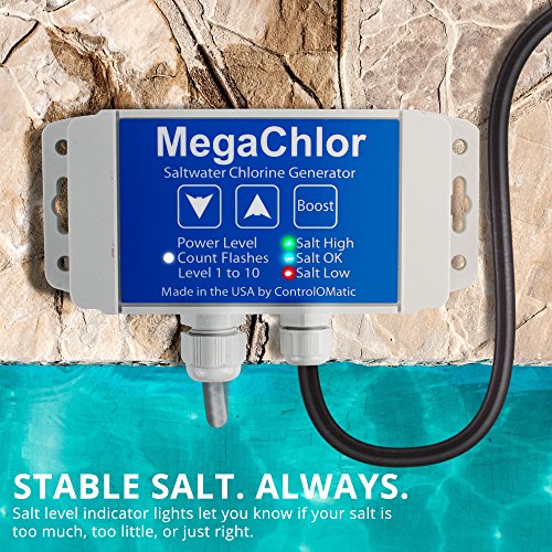 Controlomatic Megachlor Cd Saltwater Smart Chlorine Generation System For Pools Hot Tubs And Spas Up To 17 000 Gallons 110 Gram Maximum Daily Chlorine Generation Built In Chlorine Detection Pricepulse