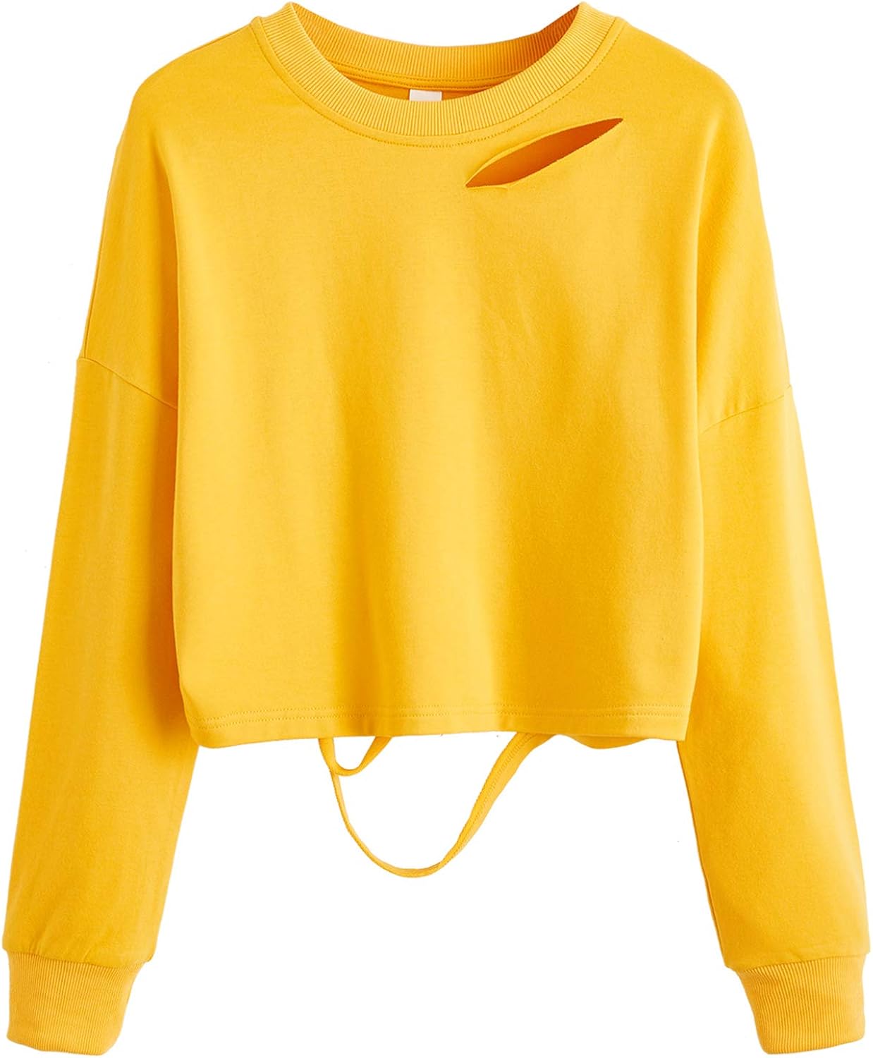 ripped cropped sweatshirt