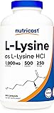 Nutricost L-Lysine 1000mg Per Serving, 250