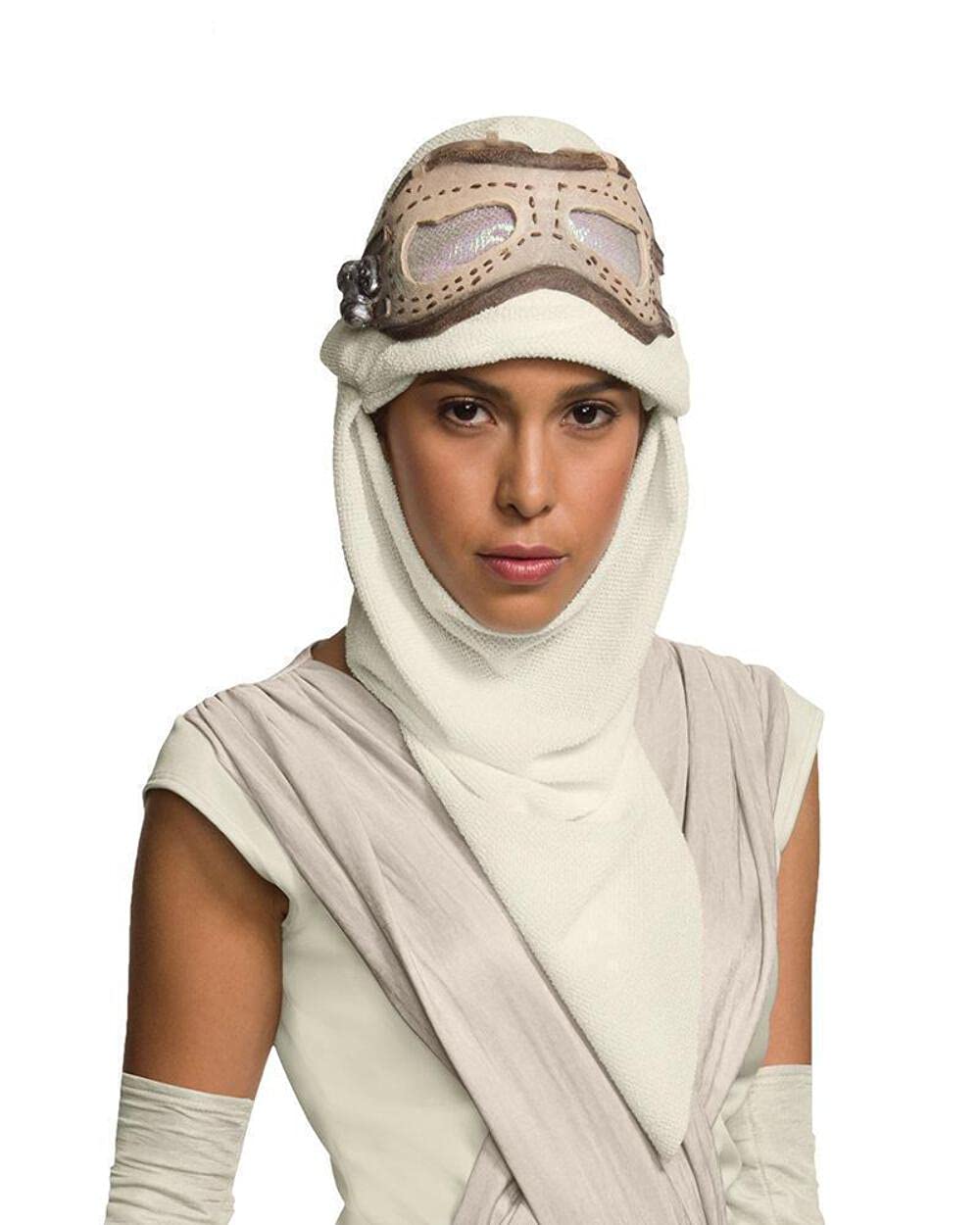 Rubies Official Adult's Official Star Wars Rey Eye Mask with Hood - One Size Halloween