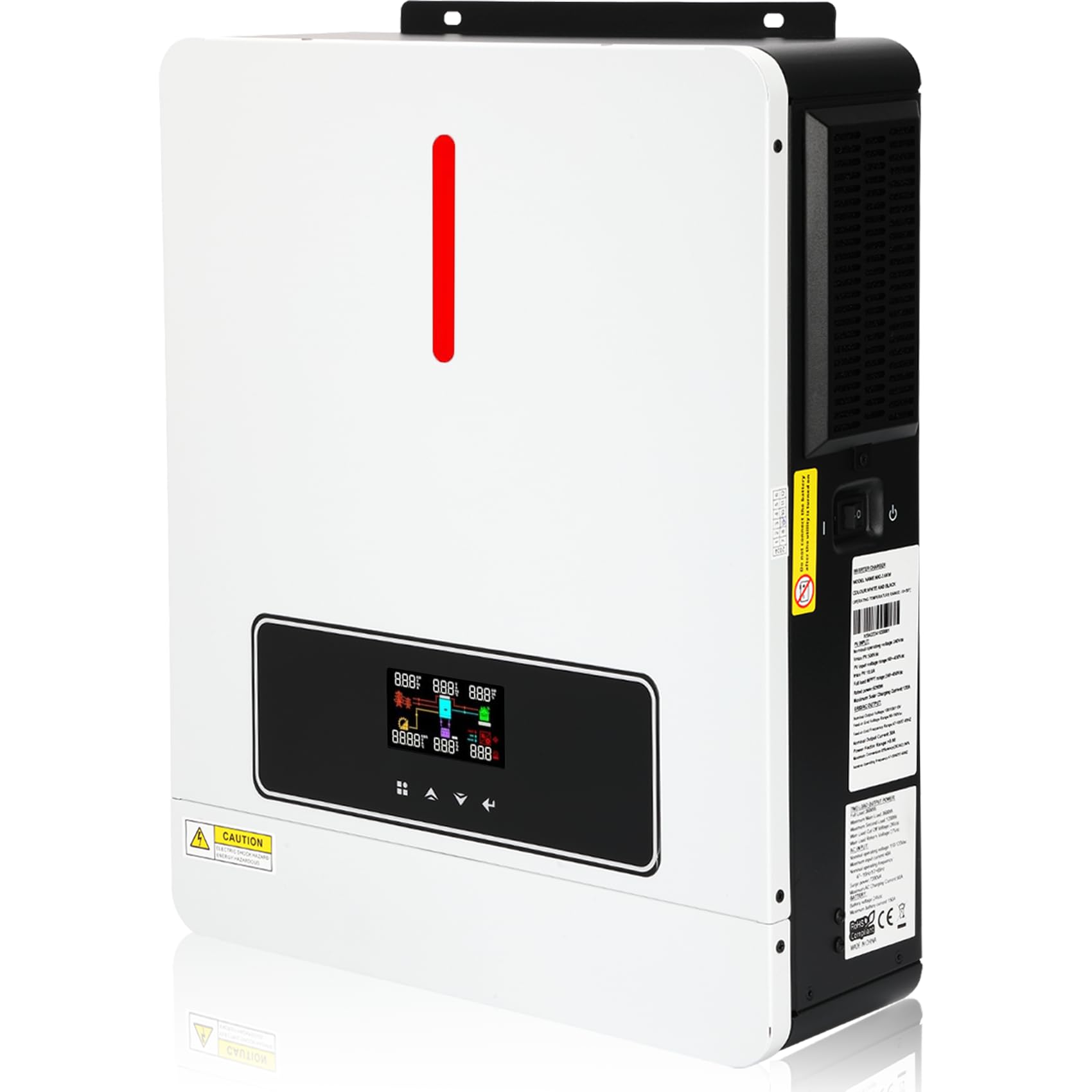 thumbnail interactive-video image 1 of Y&H 3600W 24V Solar Hybrid Inverter: 110V Pure Sine Wave With 120A MPPT Controller 1 of 2
