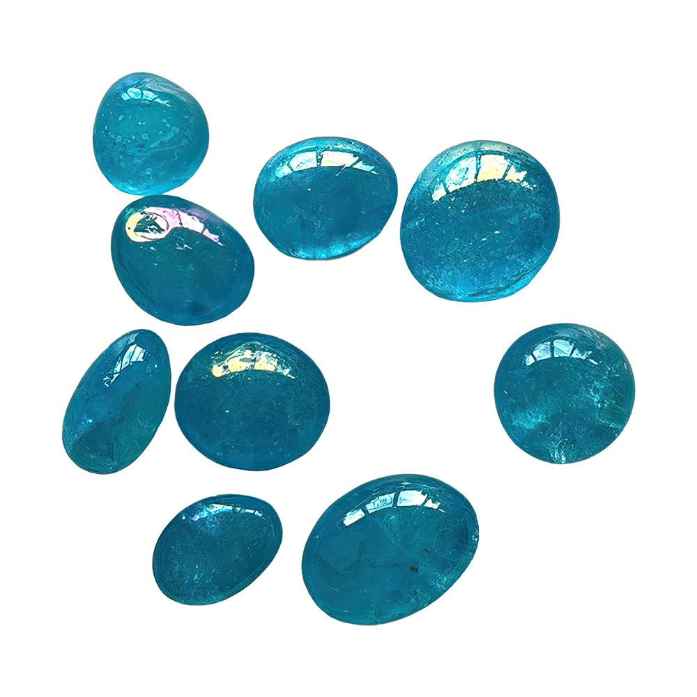 VIE Tumbled Crystals, Pack of 12, Aqua Aura Quartz