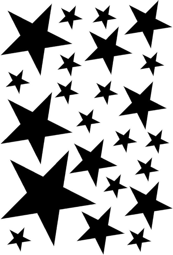 Star Stickers set filled Amazon.co.uk Car & Motorbike
