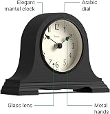 Jones Clocks Speakeasy Small Mantel Clock Black Napoleon Hat Design view 6