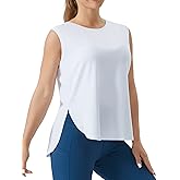 THE GYM PEOPLE Women's Workout Tank Tops Loose Fit Sleeveless Cotton Running Shirts