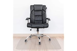 Kuyal Clear Chair Mat, Hard Floor Use, 48" x 36" Transparent Office Home Floor Protector mat Chairmats (48" x 36" Rectangle)