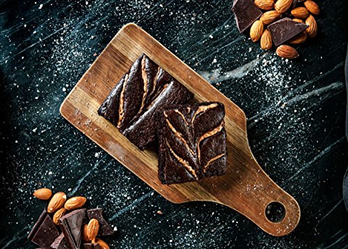 Paleo Brownies, Chocolate with Almond Butter Drizzle, 100% Gluten Free Paleo Snack, 6g Protein Per Brownie, Crafted by Base Culture (2 Count)
